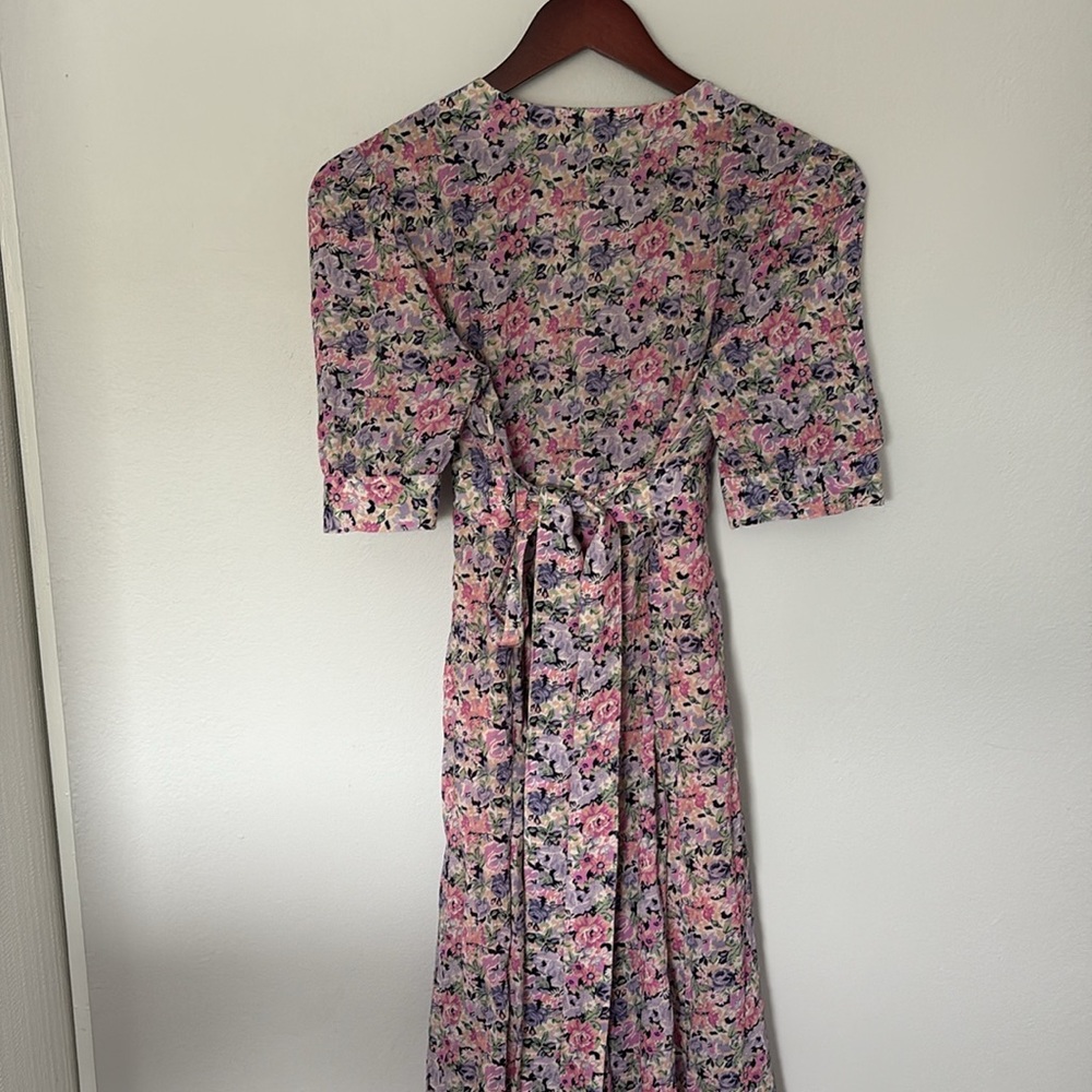 Paris Atelier & OTHER STORIES Floral Printed Short Sleeved Maxi Dress SIZE US 6 - Picture 4 of 5